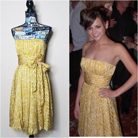 BCBGMAXAZRIA Strapless Leopard Print Pleated Bubble Hem Silk Mini Dress Sz 6 NWT - Picture 1 of 13